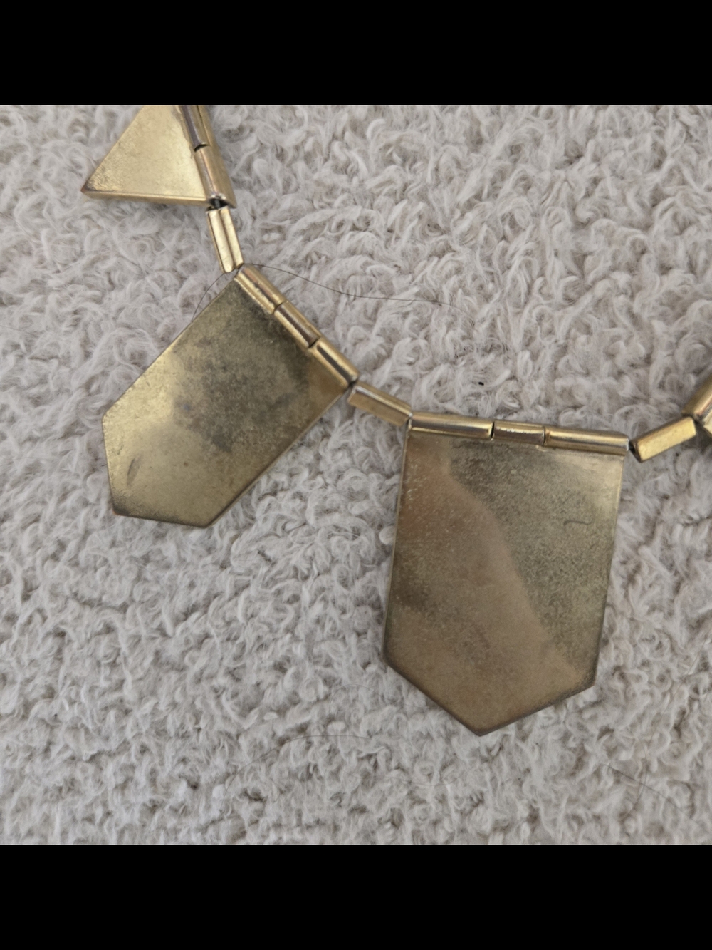 House Of Harlow Gold-Tone Geometric Green Statement Necklace - Picture 5 of 7
